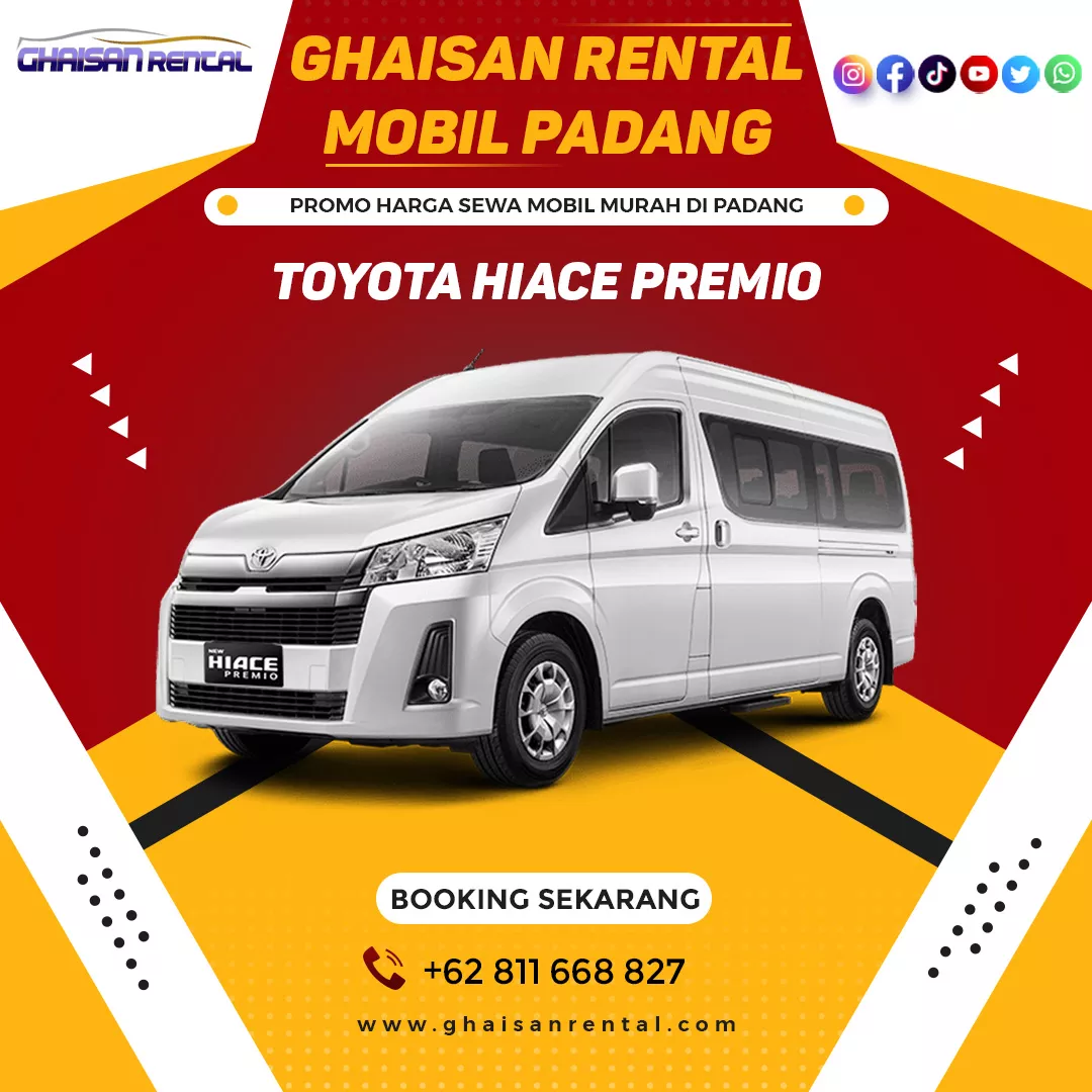 Rental Mobil Hiace Premio Padang Murah